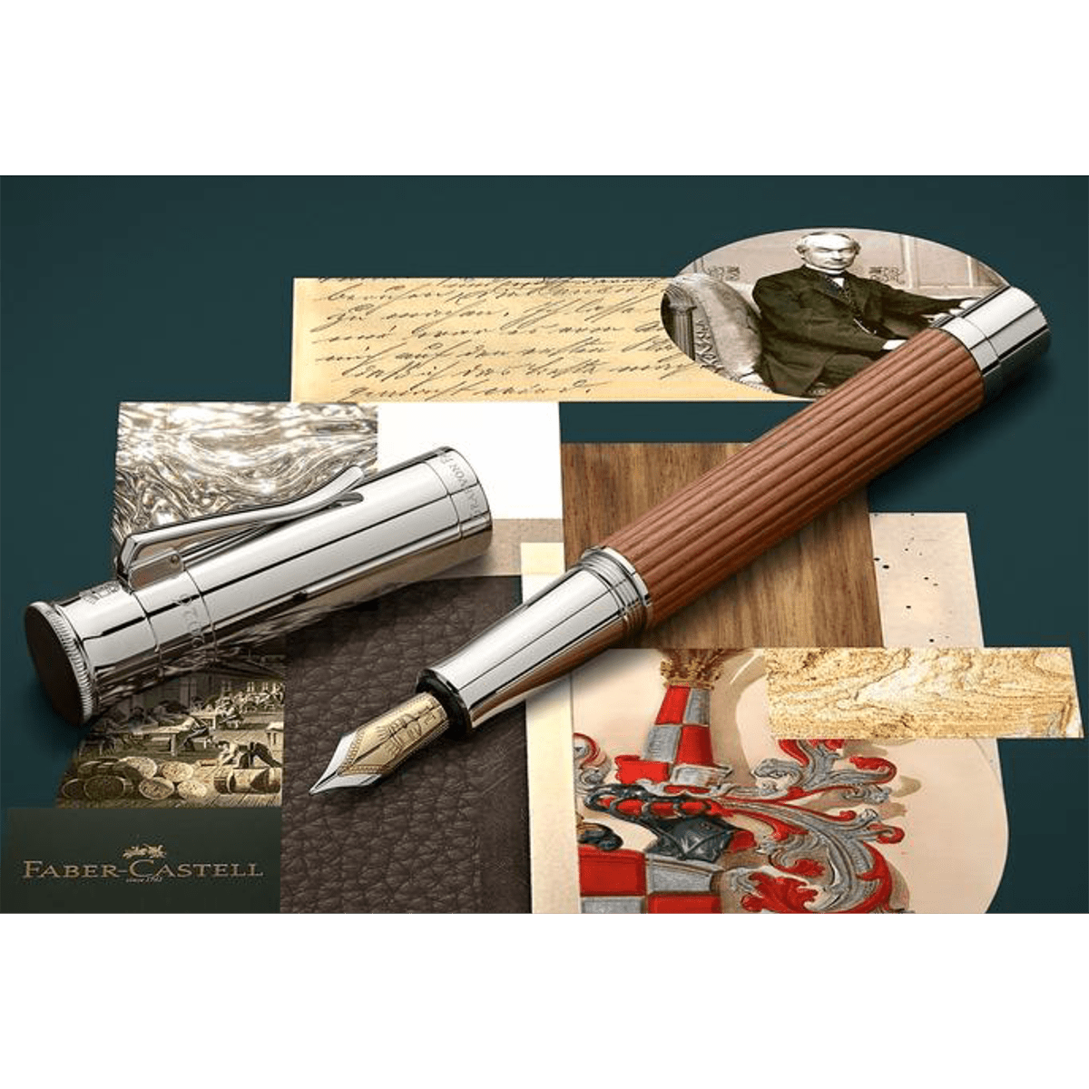 Graf Von Faber-Castell Classic Magnum Fountain Pen - Pernambuco wood (Anniversary Edition) - Pen Boutique Ltd