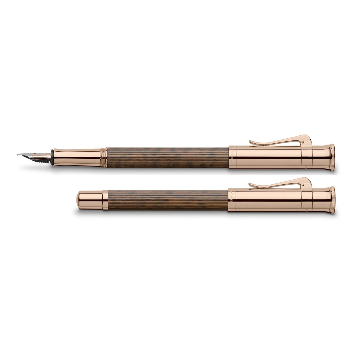 Graf Von Faber-Castell Classic Fountain Pen - Snakewood - Rose Gold Trim (Special Edition)-Pen Boutique Ltd