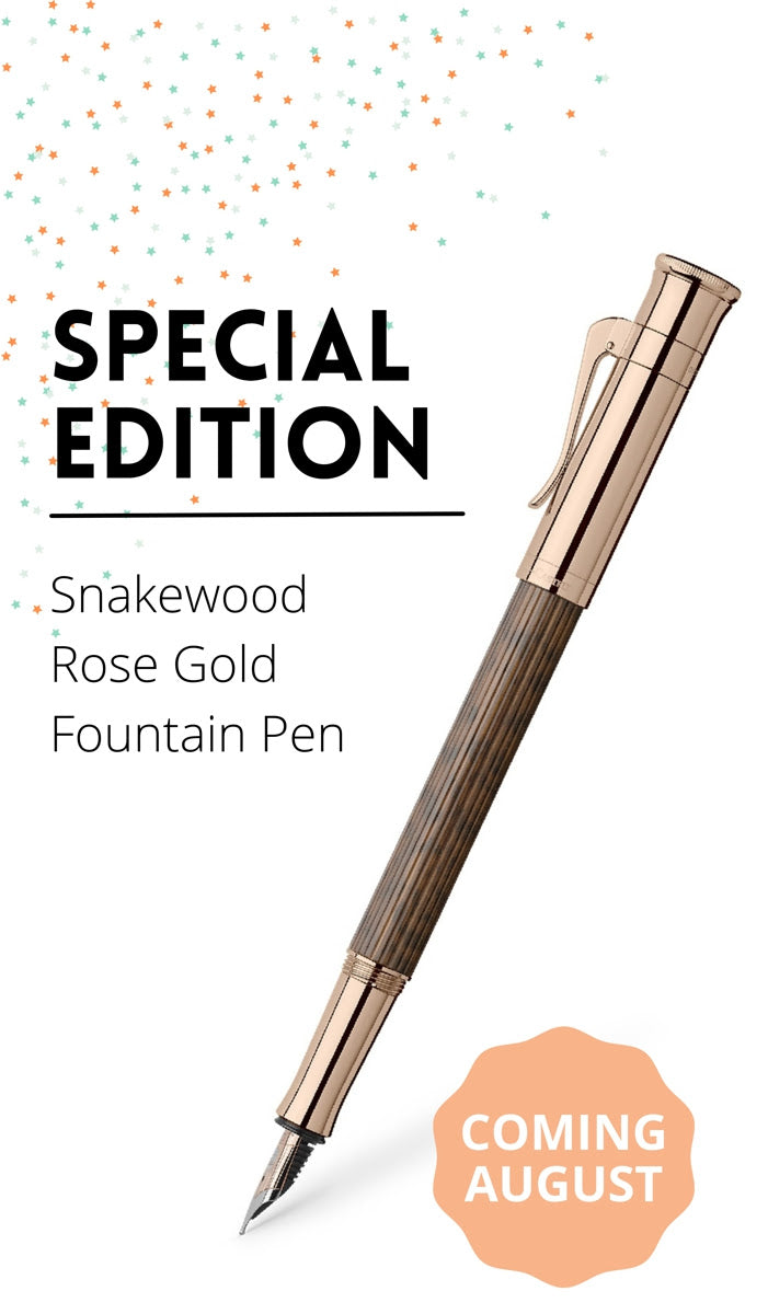 Graf Von Faber-Castell Classic Fountain Pen - Snakewood - Rose Gold Trim (Special Edition)-Pen Boutique Ltd