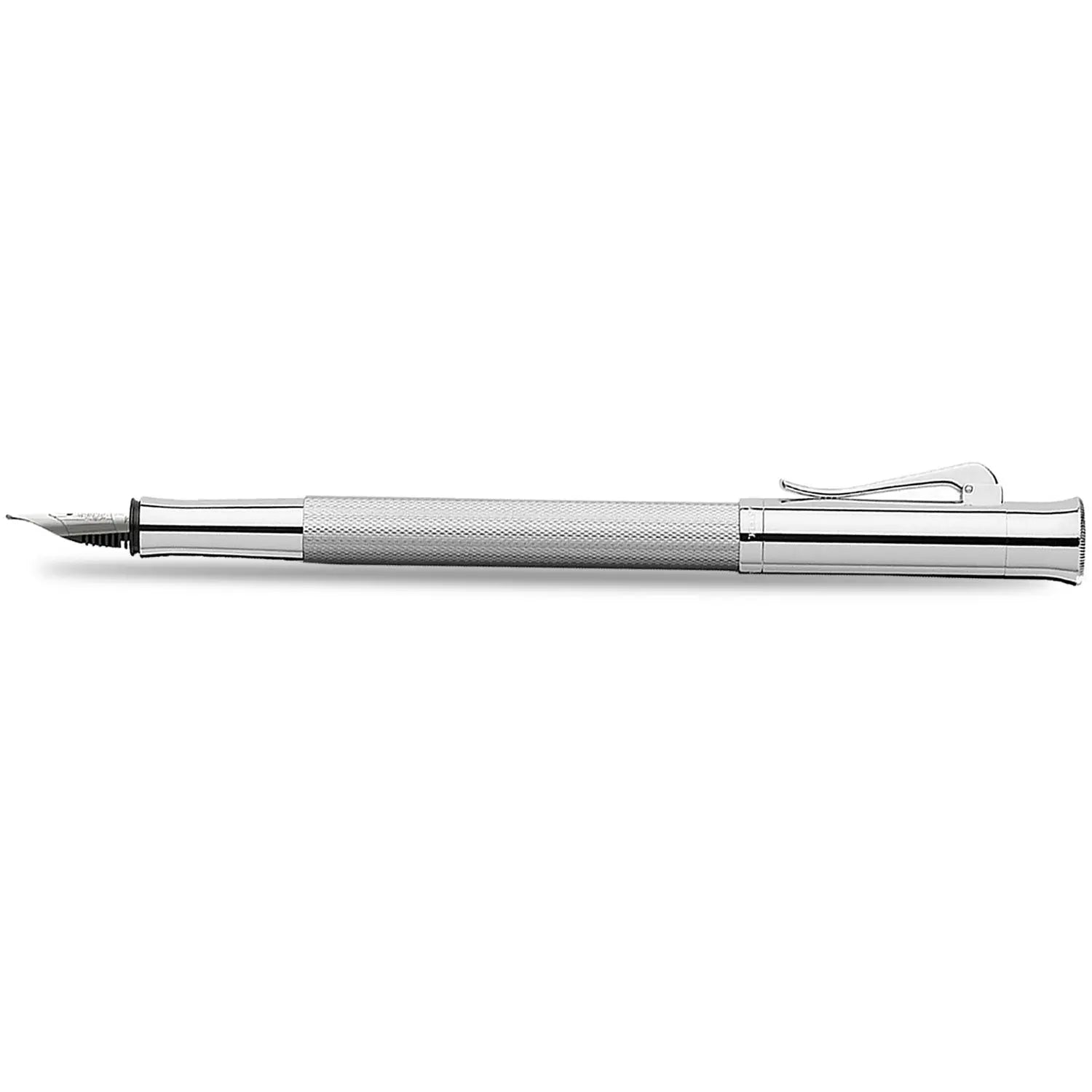 Graf Von Faber-Castell Guilloche Barley Rhodium Fountain Pen-Pen Boutique Ltd