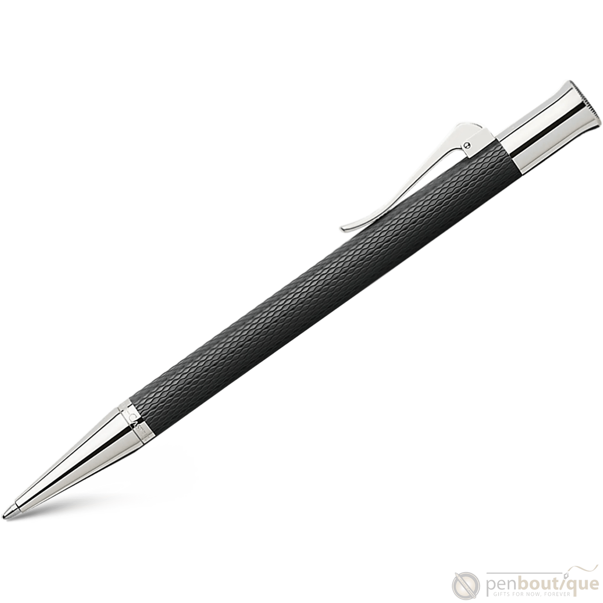 Graf Von Faber-Castell Guilloche Black Ballpoint Pen - Pen Boutique Ltd