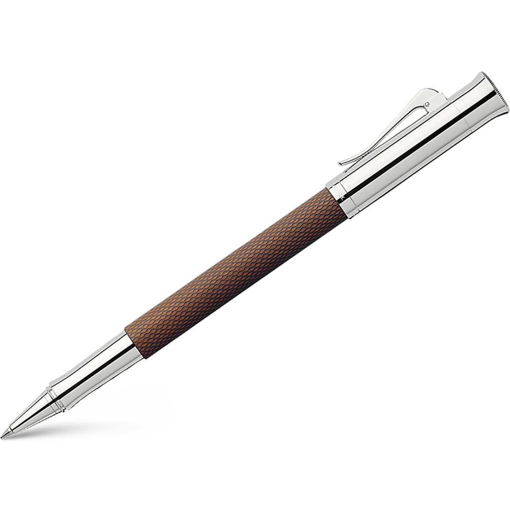 Graf Von Faber-Castell Guilloche Cognac Rollerball Pen - Pen Boutique Ltd