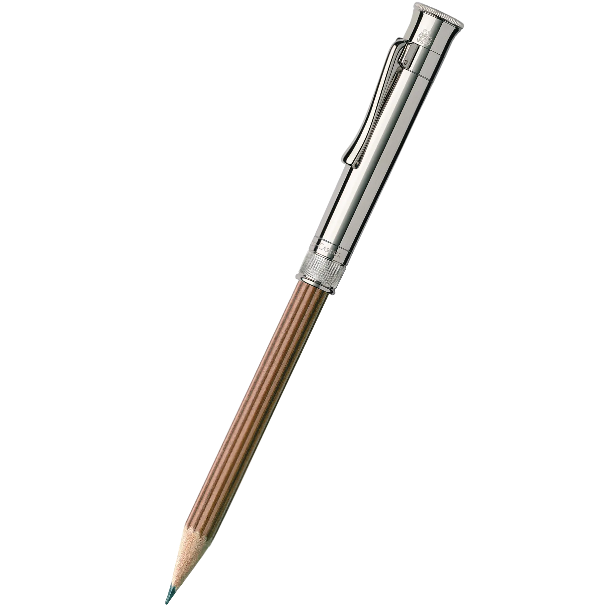 Graf Von Faber-Castell Perfect Pencil, Platinum Plated Cap, Brown-Pen Boutique Ltd