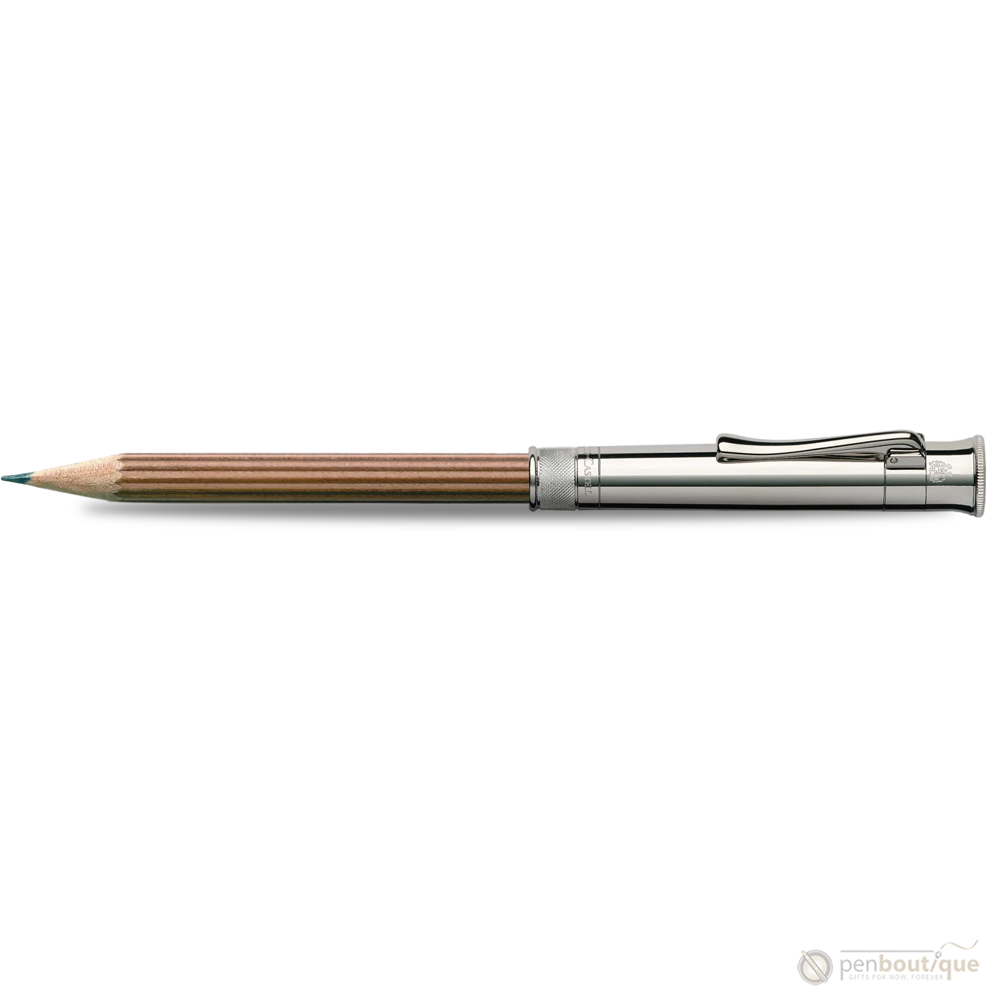 Graf Von Faber-Castell Perfect Pencil, Platinum Plated Cap, Brown-Pen Boutique Ltd