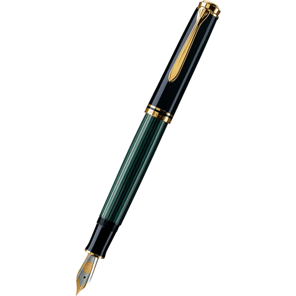 Pelikan Souveran Fountain Pen - M600 Black/Green-Pen Boutique Ltd