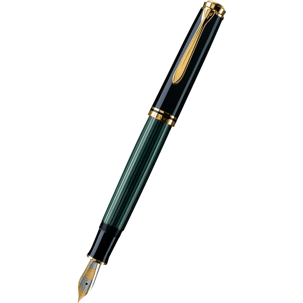 Pelikan Souveran Fountain Pen - M600 Black/Green - Pen Boutique Ltd