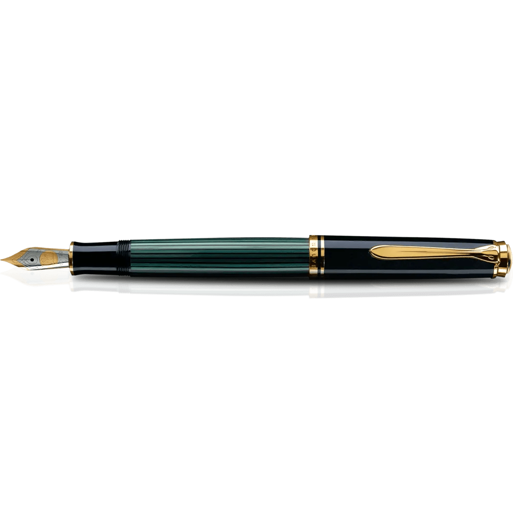 Pelikan Souveran Fountain Pen - M600 Black/Green - Pen Boutique Ltd