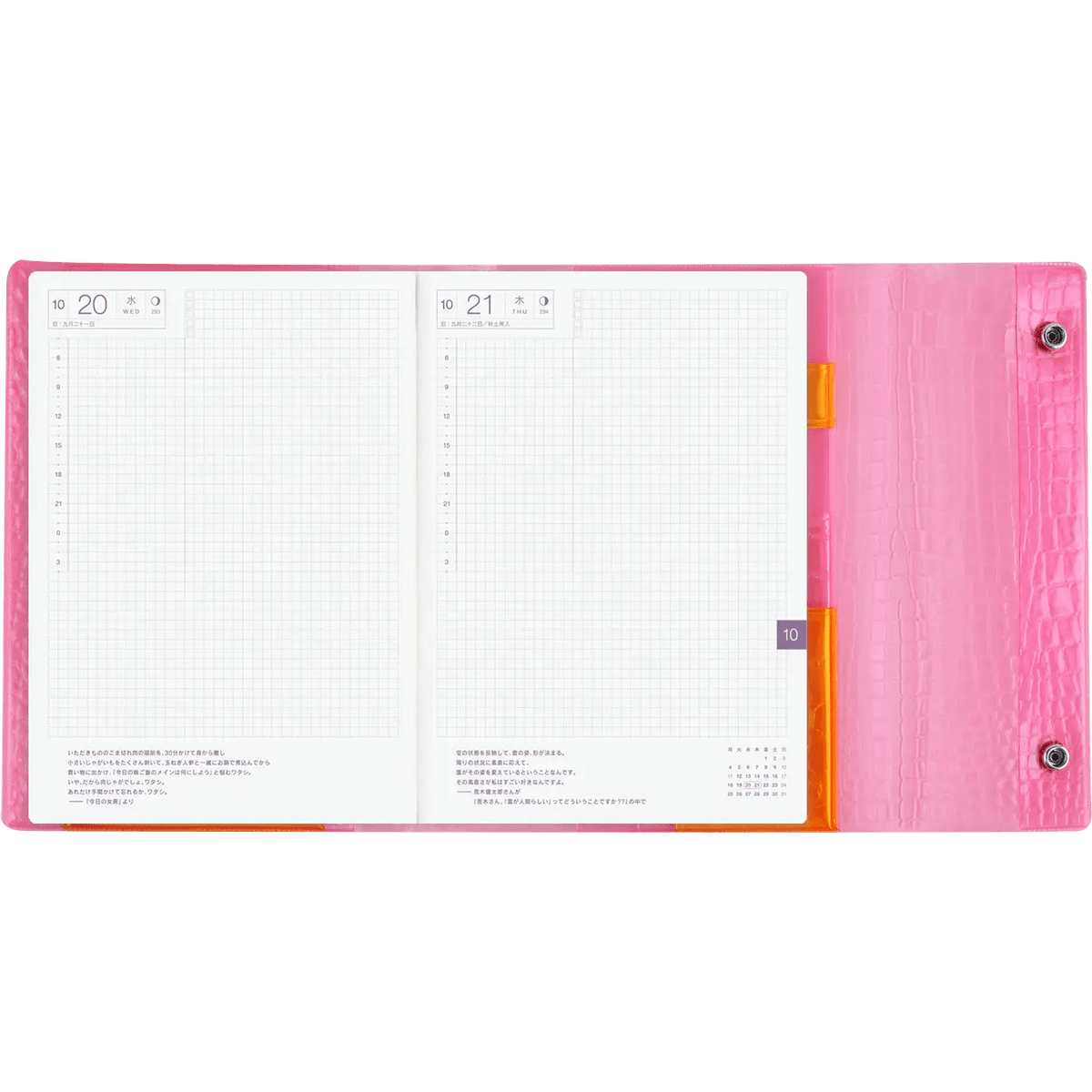 Hobonichi 2027 Cousin Cover - Beautiful People: Nothing to Hide (Pink) - A5 - Pen Boutique Ltd