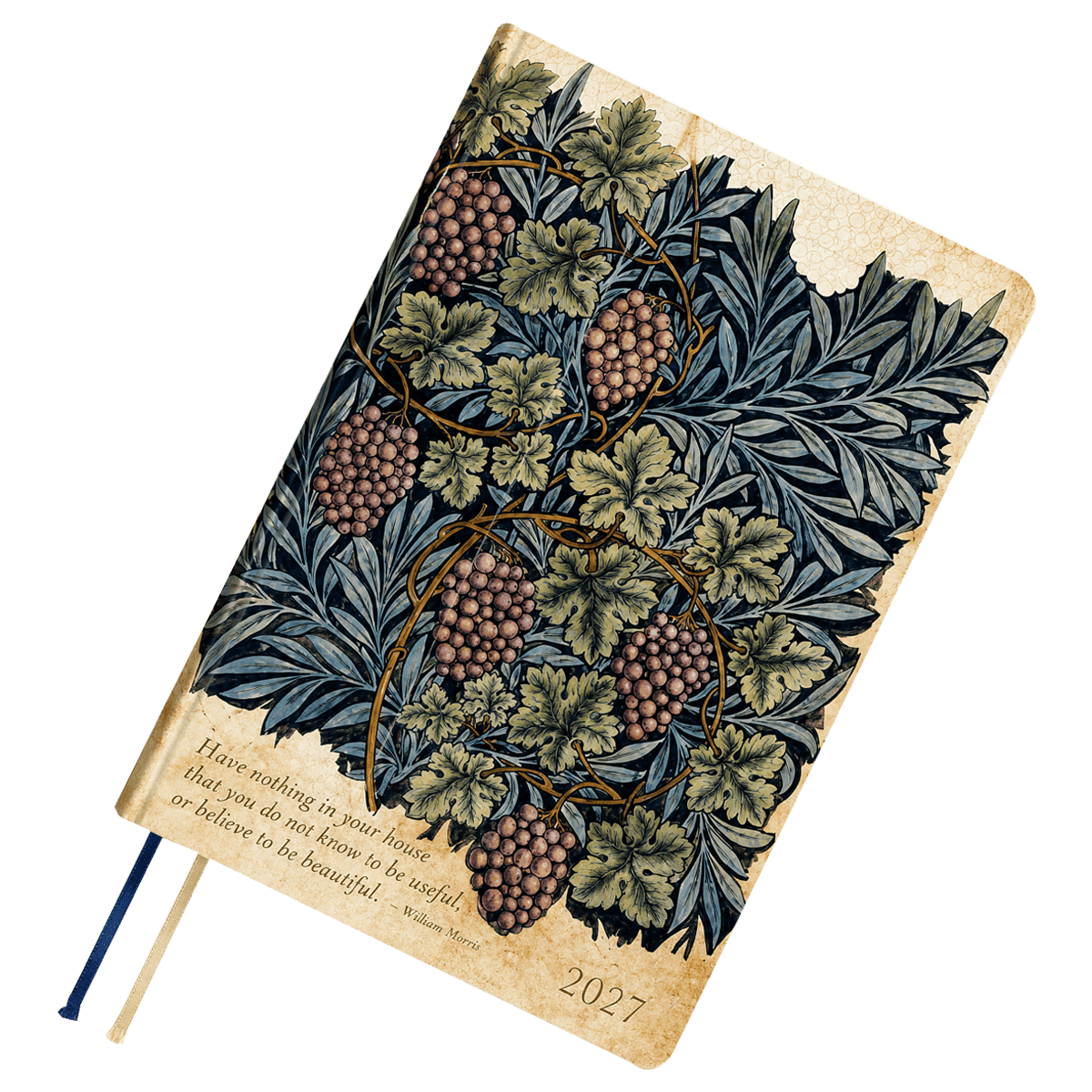 Hobonichi 2027 HON Light Hard Cover English Book - V&A Series: Vine - A5 (January Start) - Pen Boutique Ltd