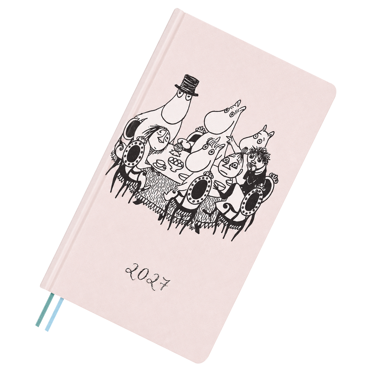 Hobonichi 2027 Light Hardcover Book - Moomin: At the Table - Tall & Slim (Weeks - Janaury Start)-Pen Boutique Ltd