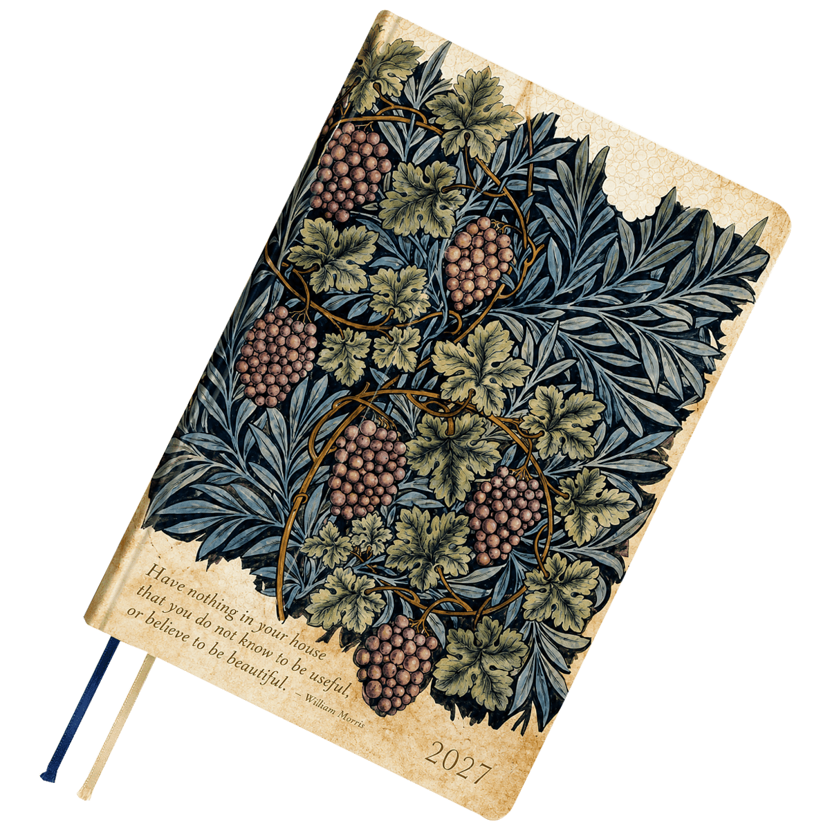 Hobonichi 2027 HON Light Hard Cover English Book - V&A Series: Vine - A6 (January Start) - Pen Boutique Ltd