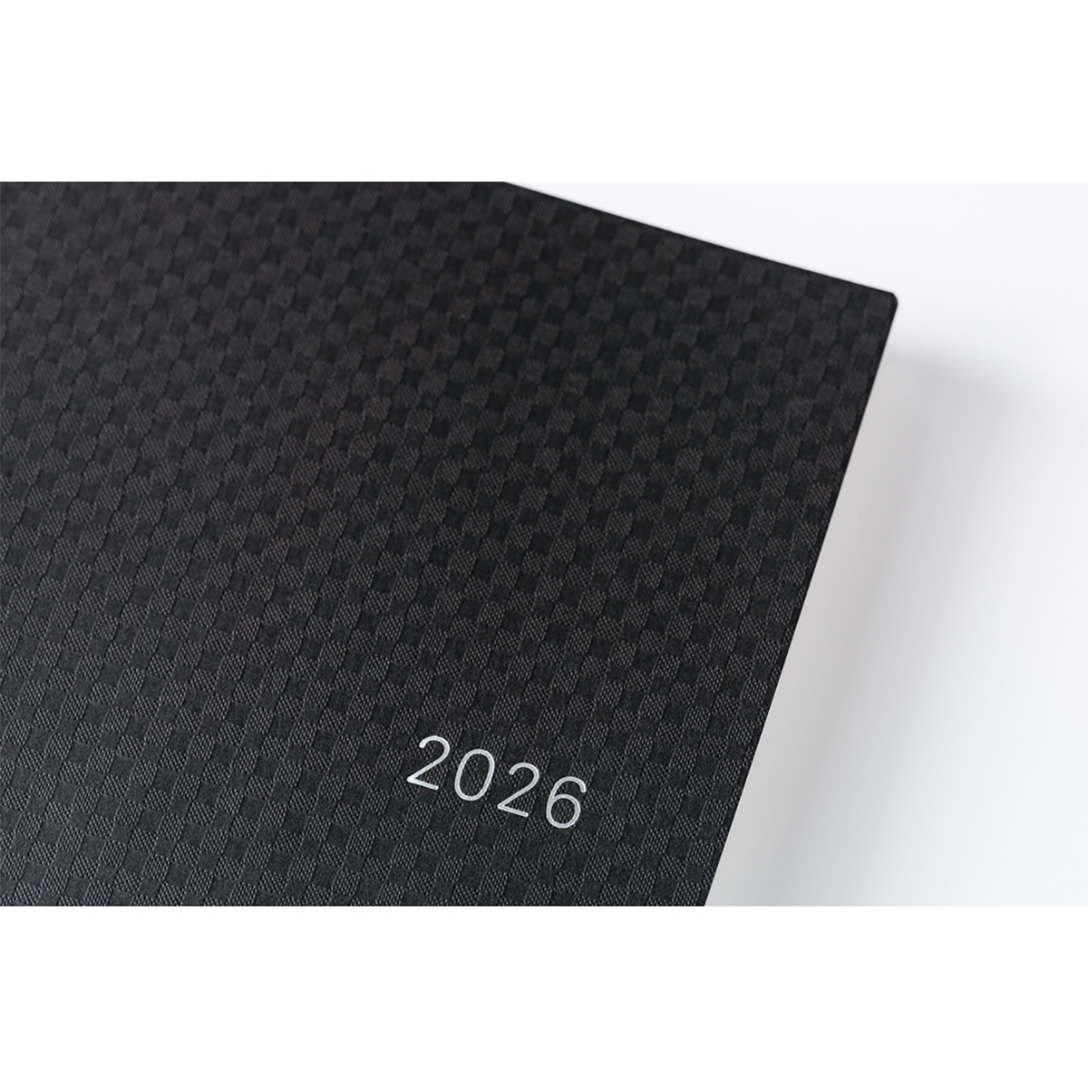 Hobonichi Hard Cover English Book - Paper Series: Black Gingham & HON Stamped - A5 (January Start)-Pen Boutique Ltd