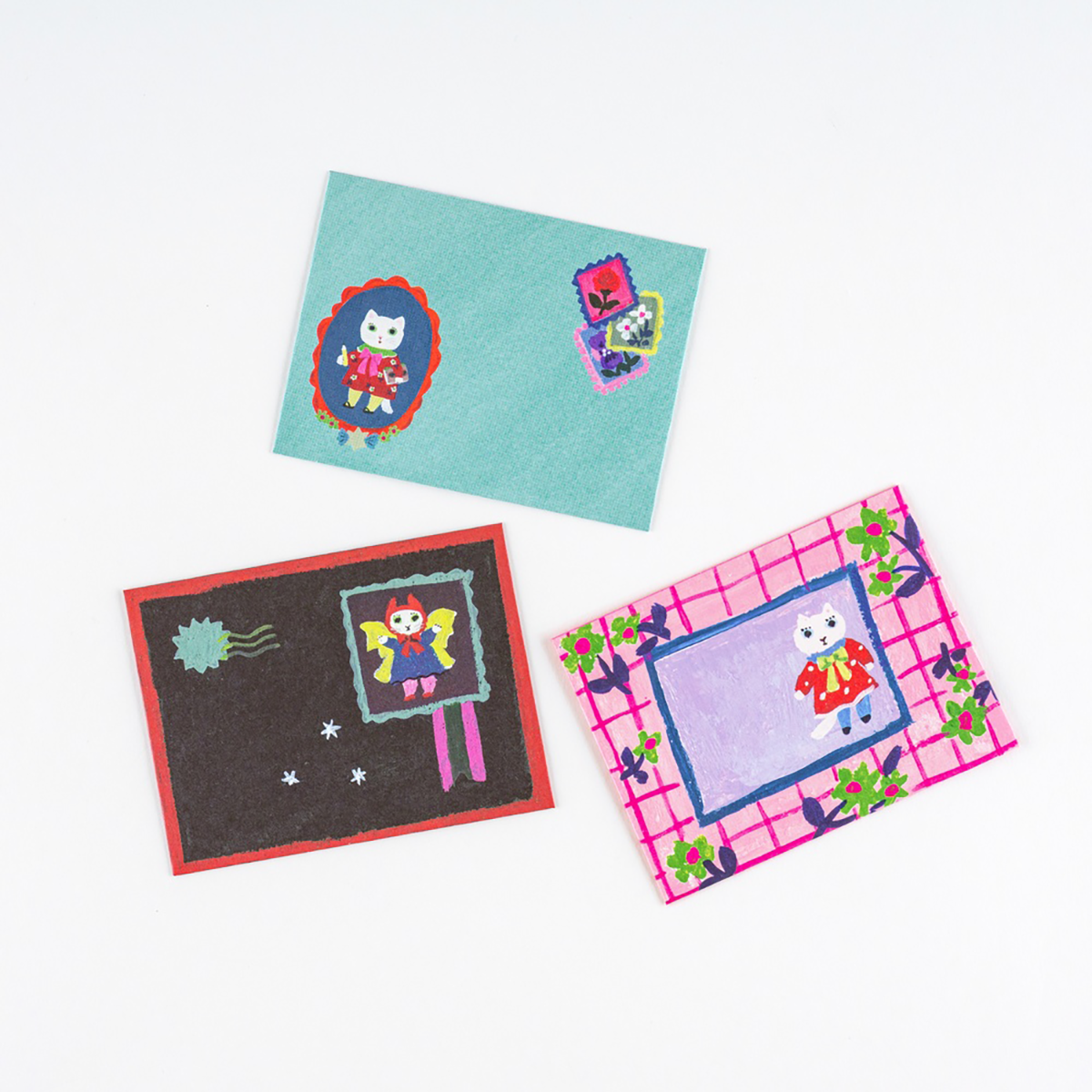 Hobonichi Mini Letter Set - Yumi Kitagishi: White Cat-Pen Boutique Ltd
