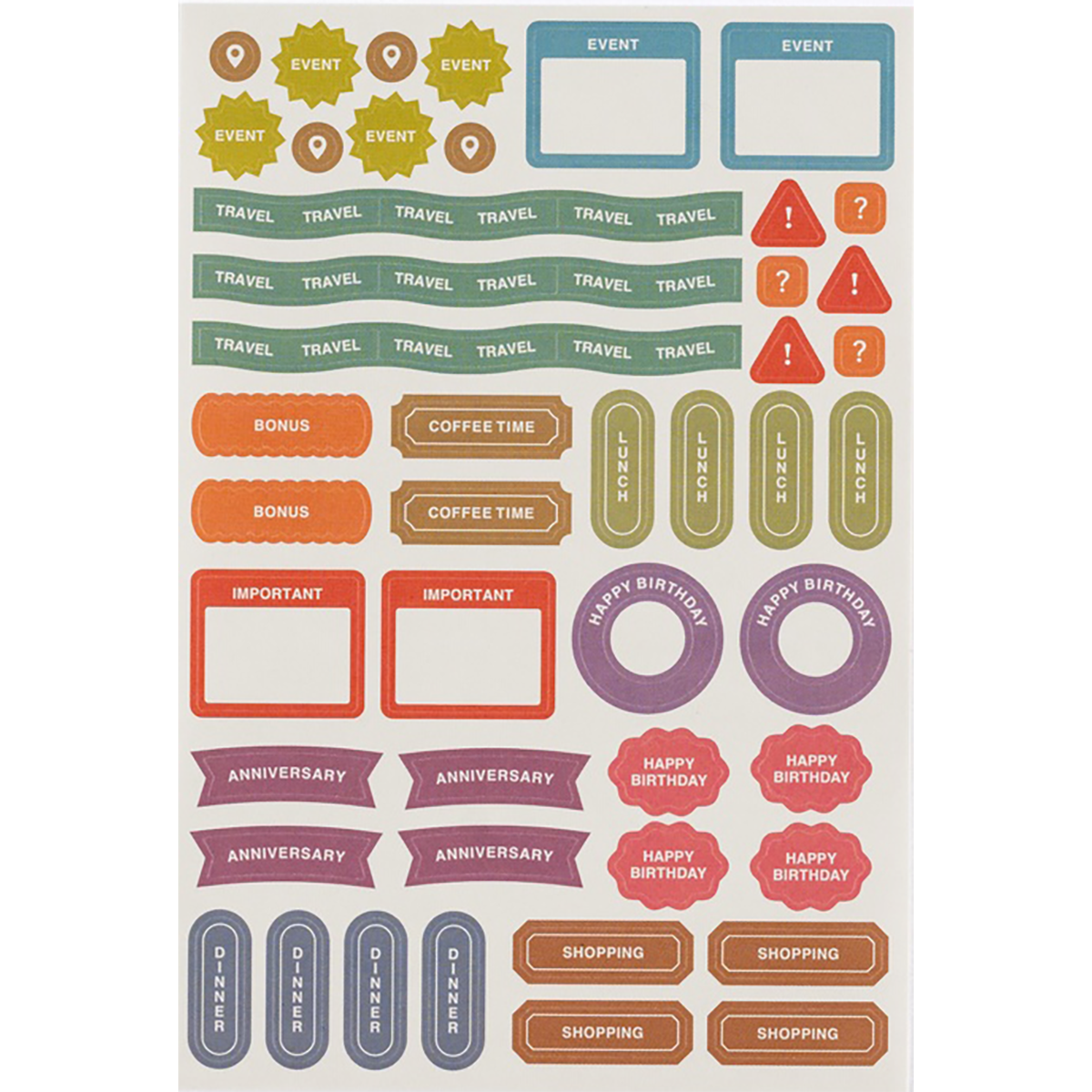 Hobonichi Sticker Set - TSUKI no IRO (Schedule)-Pen Boutique Ltd
