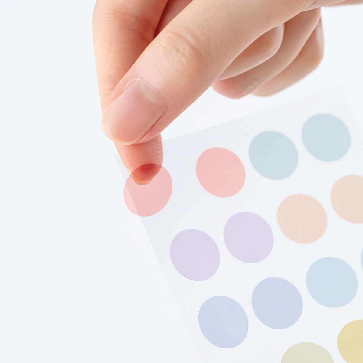 Hobonichi Transparent Dot Stickers - TSUKI no IRO (15mm)-Pen Boutique Ltd
