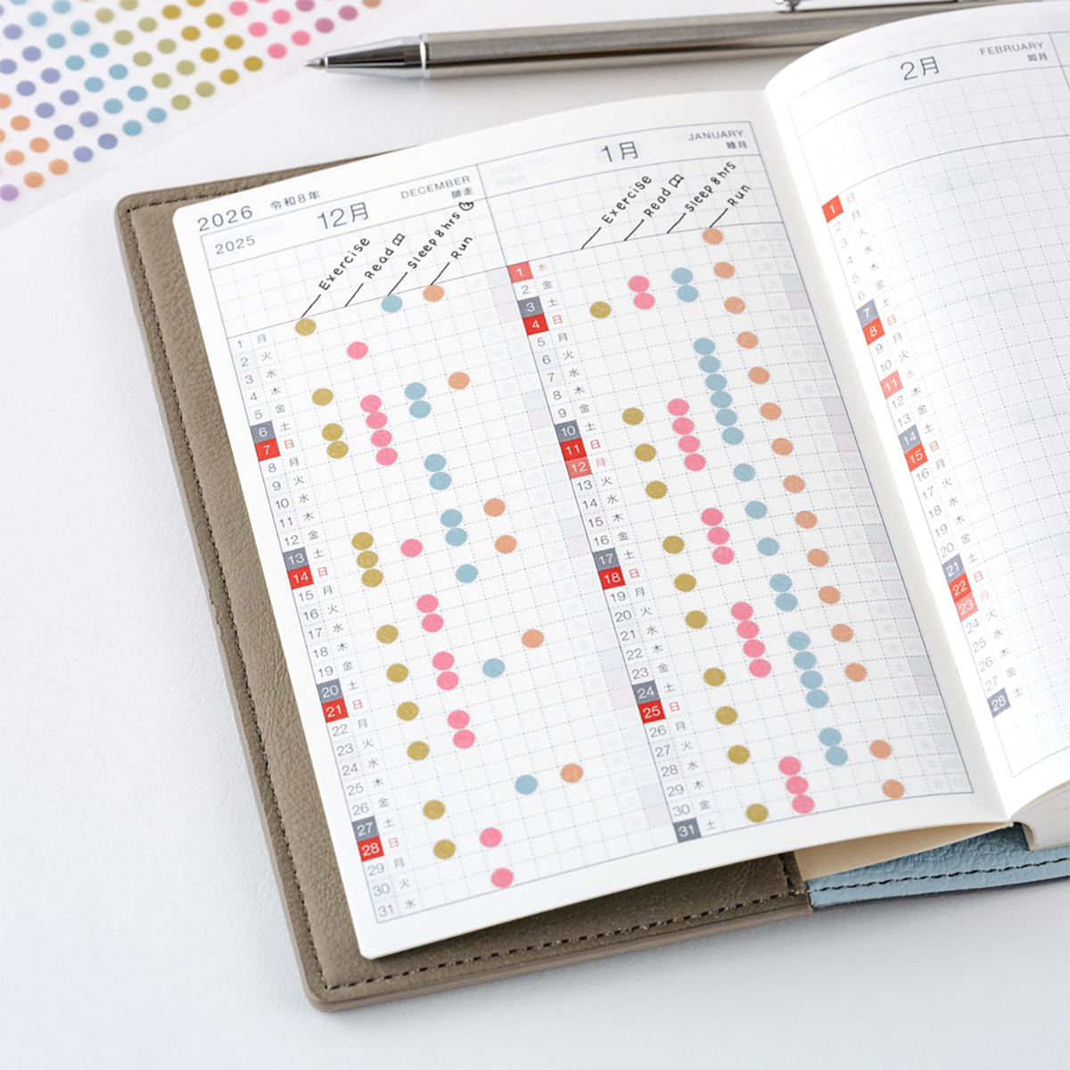 Hobonichi Transparent Dot Stickers - TSUKI no IRO (3.5mm)-Pen Boutique Ltd