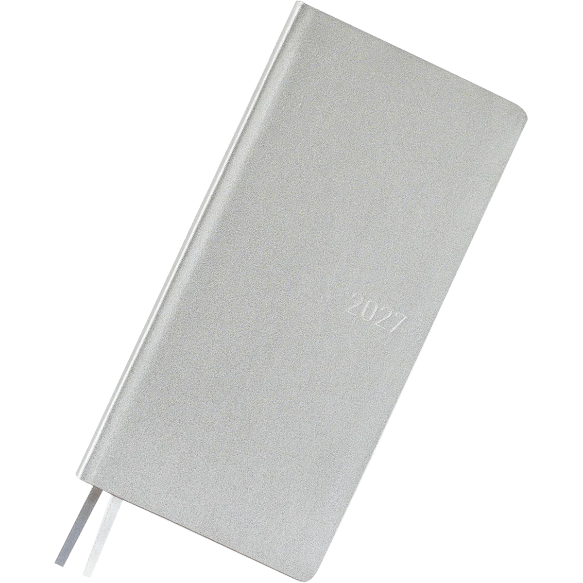 Hobonichi 2027 Light Hardcover English Book - Leather: Noble Silver - Tall & Slim (Weeks - January Start) - Pen Boutique Ltd