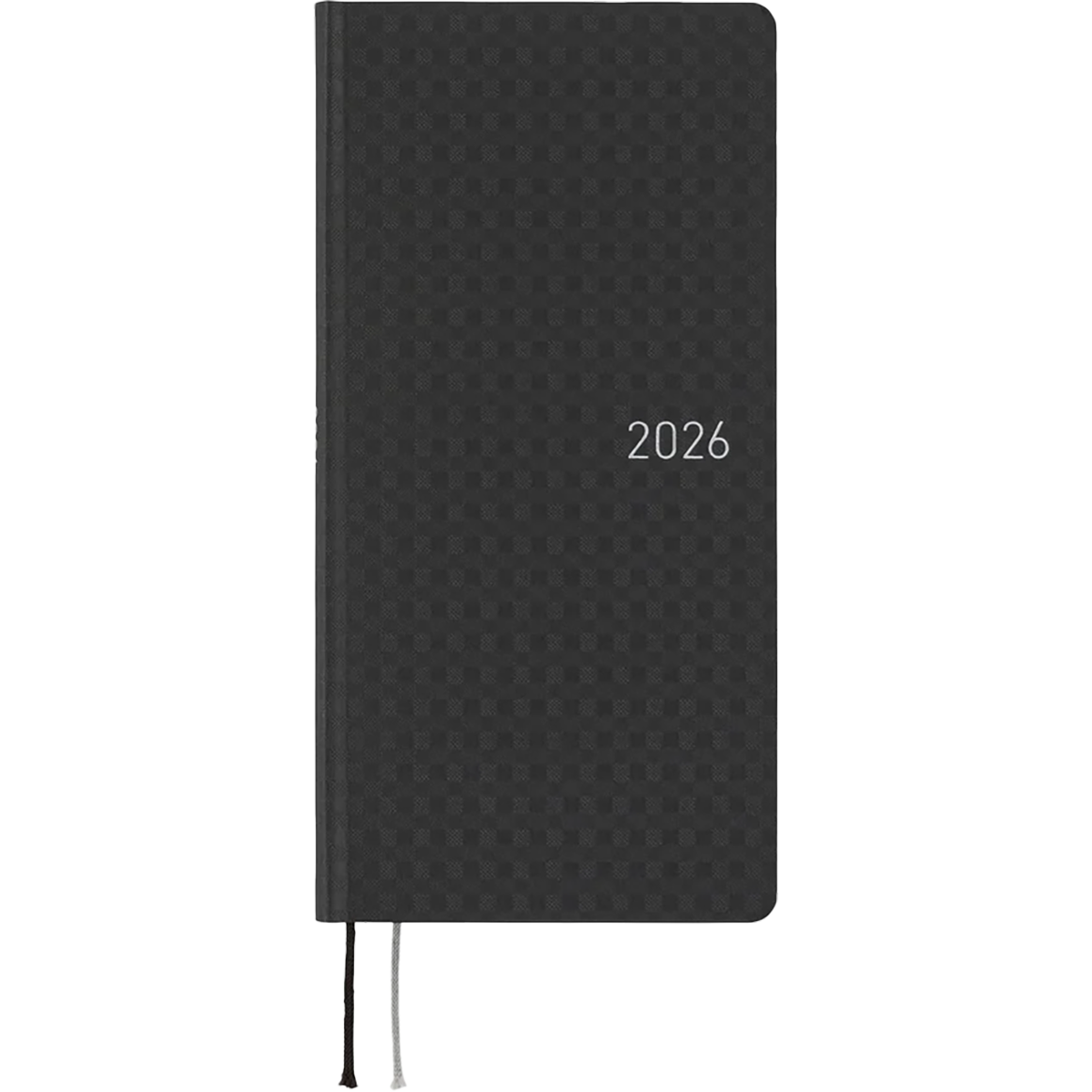 Hobonichi Light Hard Cover English Book - Paper Series: Black Gingham - Tall & Slim (Weeks - January Start)-Pen Boutique Ltd