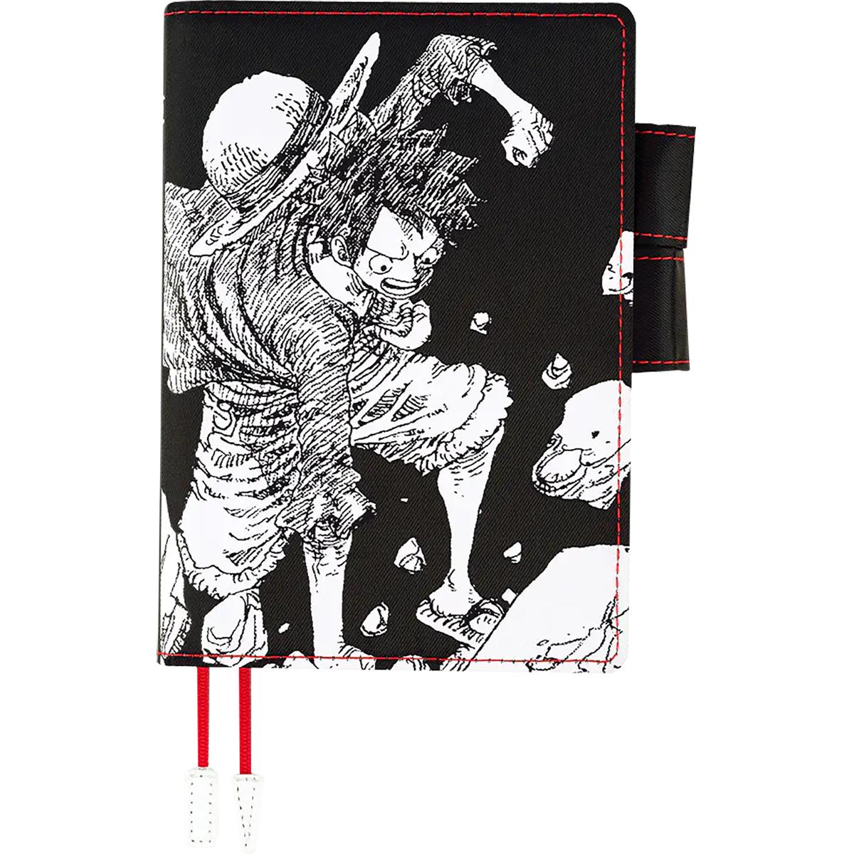 Hobonichi Cousin English Book & Cover - ONE PIECE Magazine: Straw Hat Luffy - Black - A5 (January Start)-Pen Boutique Ltd