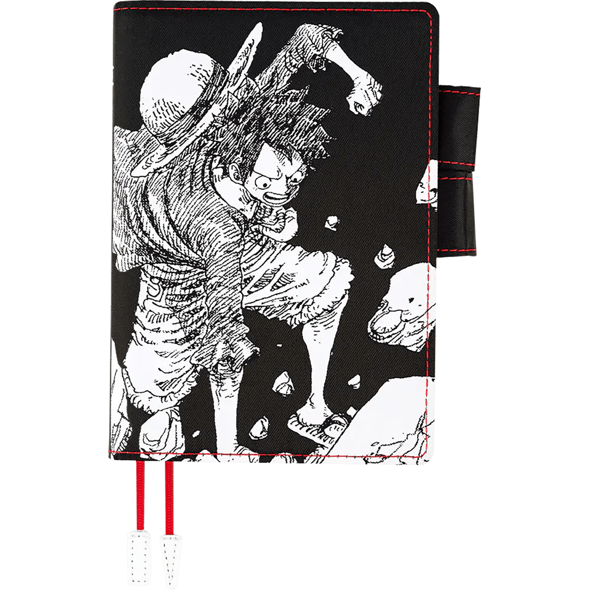 Hobonichi Cousin English Book & Cover - ONE PIECE Magazine: Straw Hat Luffy - Black - A5 (January Start) - Pen Boutique Ltd