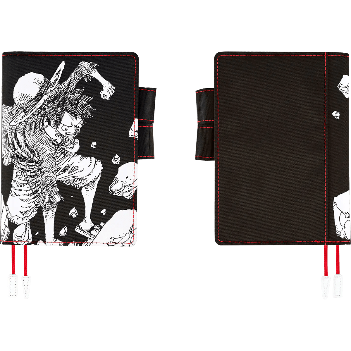 Hobonichi Cousin English Book & Cover - ONE PIECE Magazine: Straw Hat Luffy - Black - A5 (January Start) - Pen Boutique Ltd