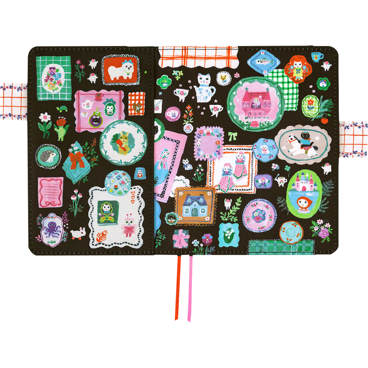Hobonichi English Book & Cover - Yumi Kitagishi: White Cat's Table Decorations - A6 (January Start)-Pen Boutique Ltd