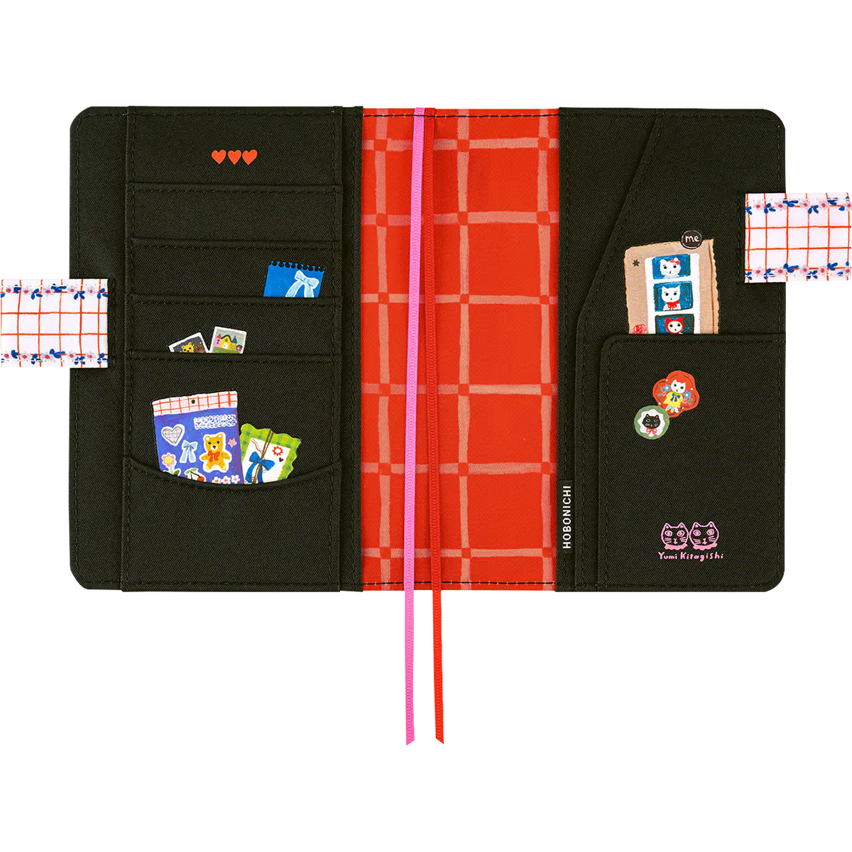 Hobonichi English Book & Cover - Yumi Kitagishi: White Cat's Table Decorations - A6 (January Start)-Pen Boutique Ltd