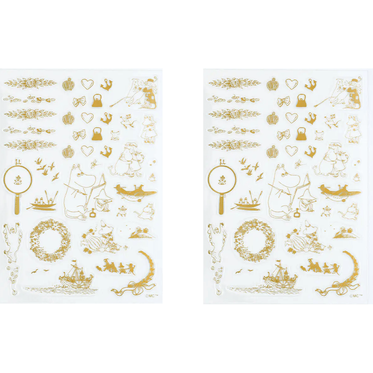 Hobonichi Foil-Stamped Clear Stickers - Moomin (Adventure Log) - Pen Boutique Ltd