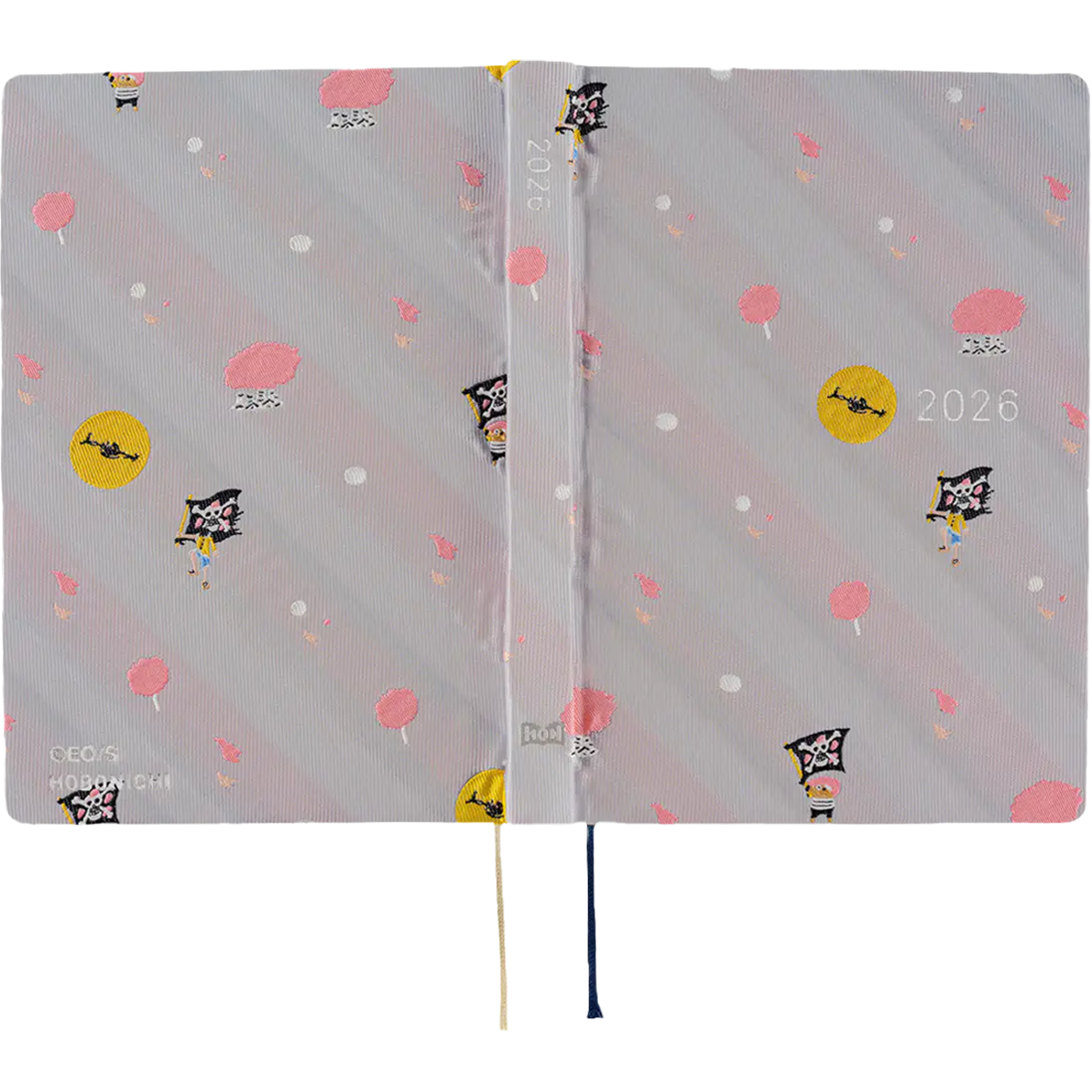 Hobonichi Light Hard Cover English Book - ONE PIECE Magazine: Hiriluk’s Cherry Blossoms - Tall & Slim (Weeks - January Start)-Pen Boutique Ltd