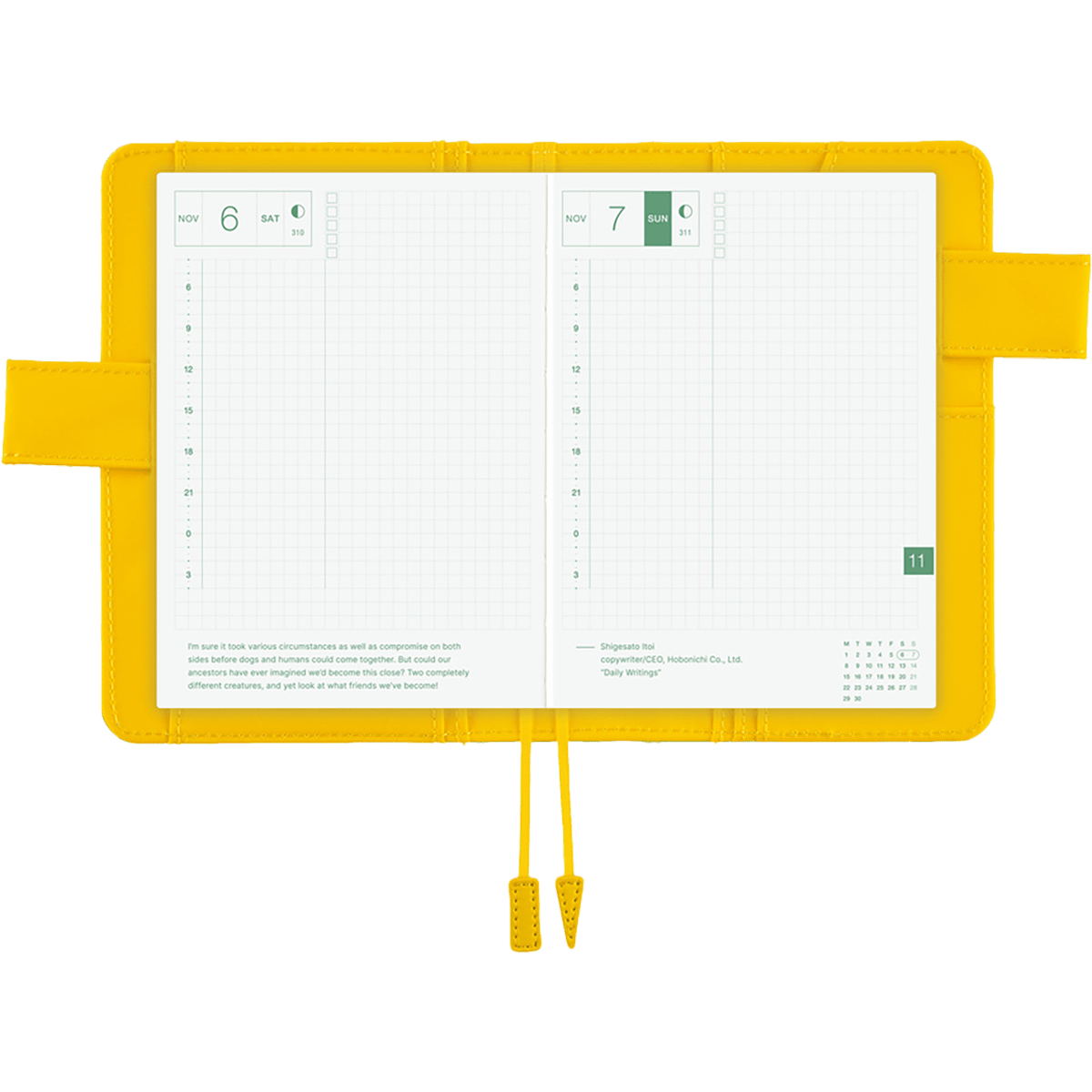 Hobonichi Japanese 2027 Cover - Colors: Fresh Citron - A6 - Pen Boutique Ltd