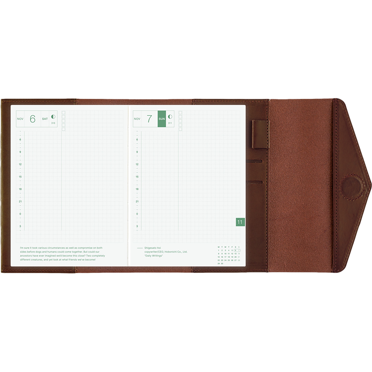 Hobonichi Japanese 2027 Book & Cover - Glow: Chianti - A6-Pen Boutique Ltd