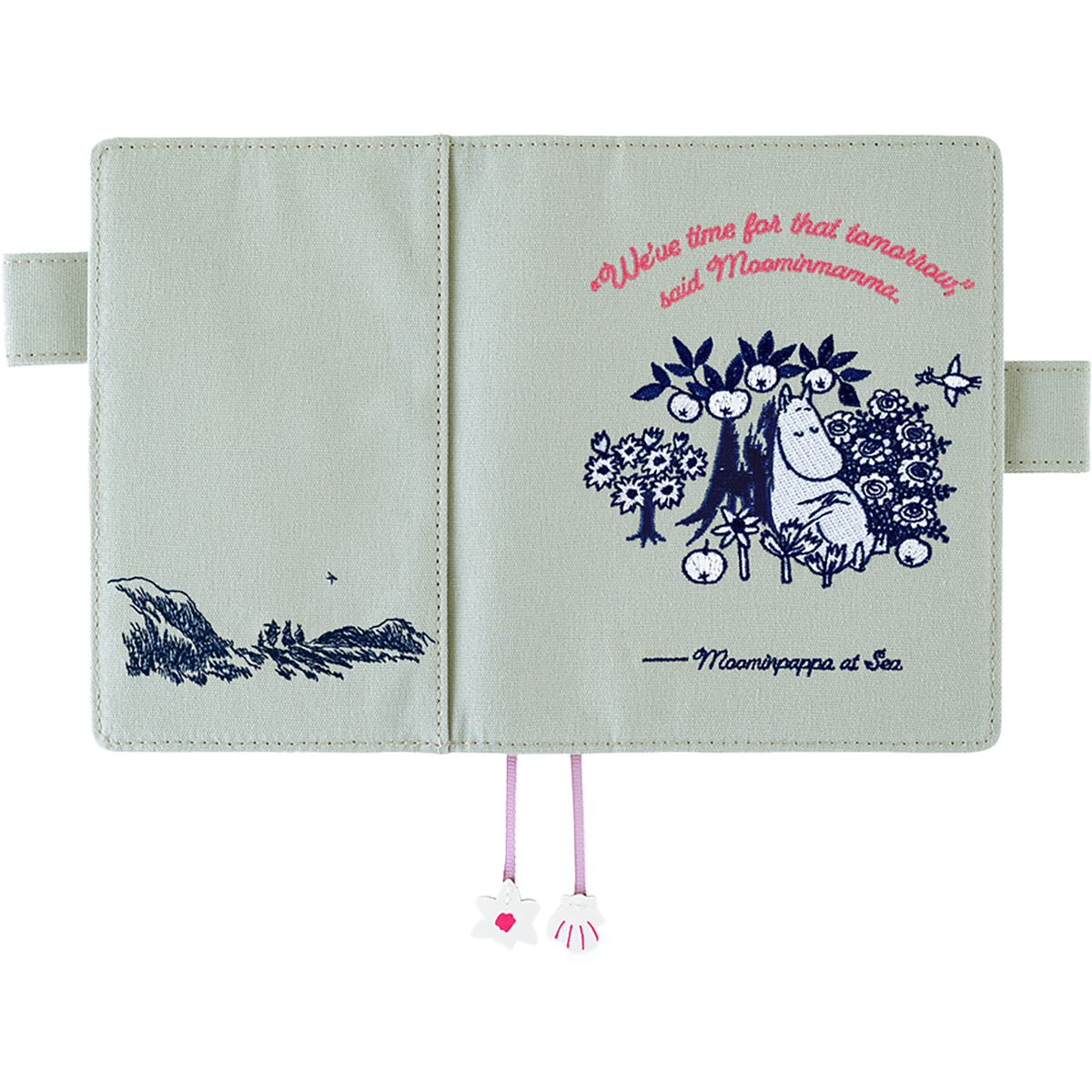 Hobonichi Japanese 2027 Book & Cover - Moomin: My Yard (Pale Mint) - A6-Pen Boutique Ltd