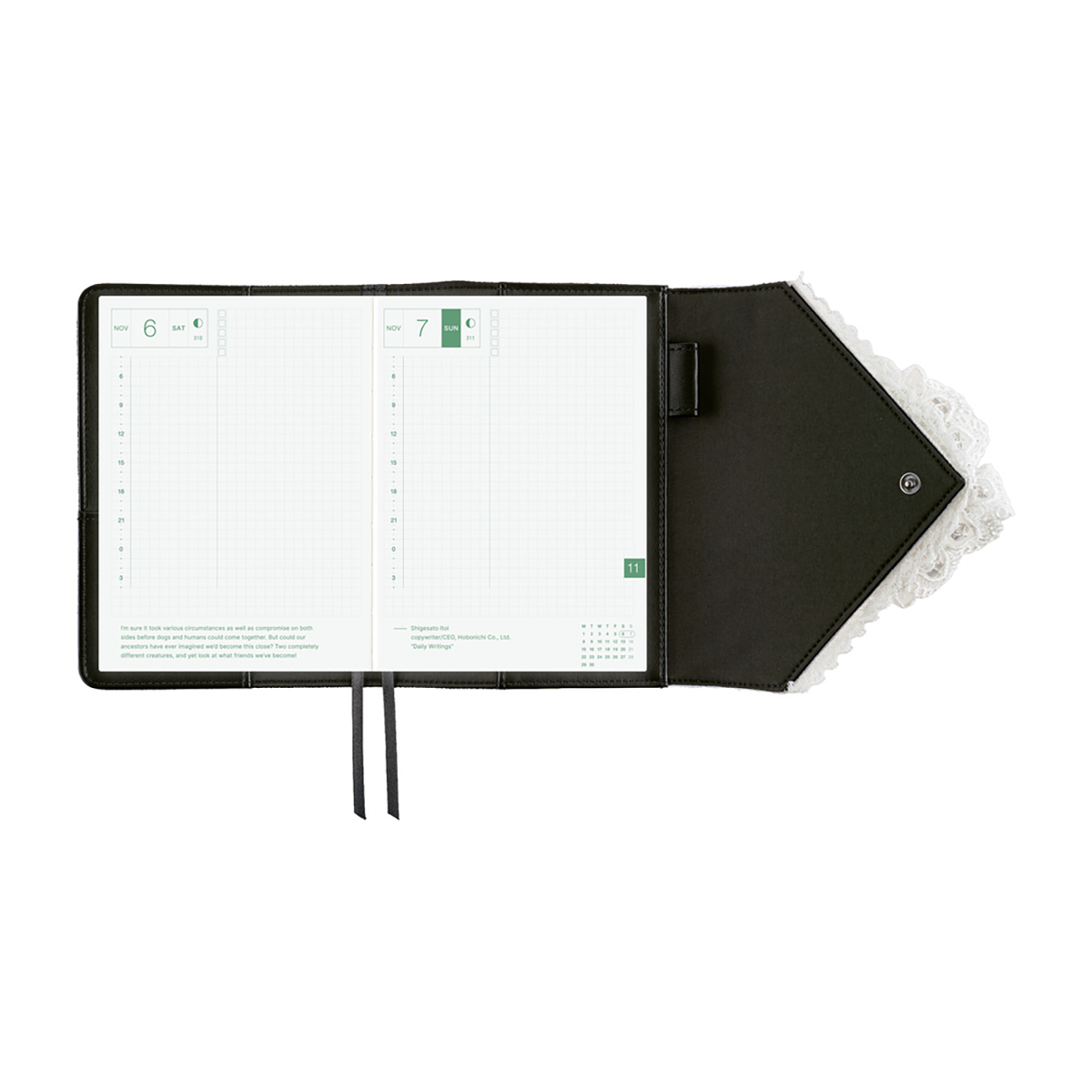 Hobonichi Japanese 2027 Book & Cover - tanakadaisuke: White Handkerchief Diary - A6-Pen Boutique Ltd