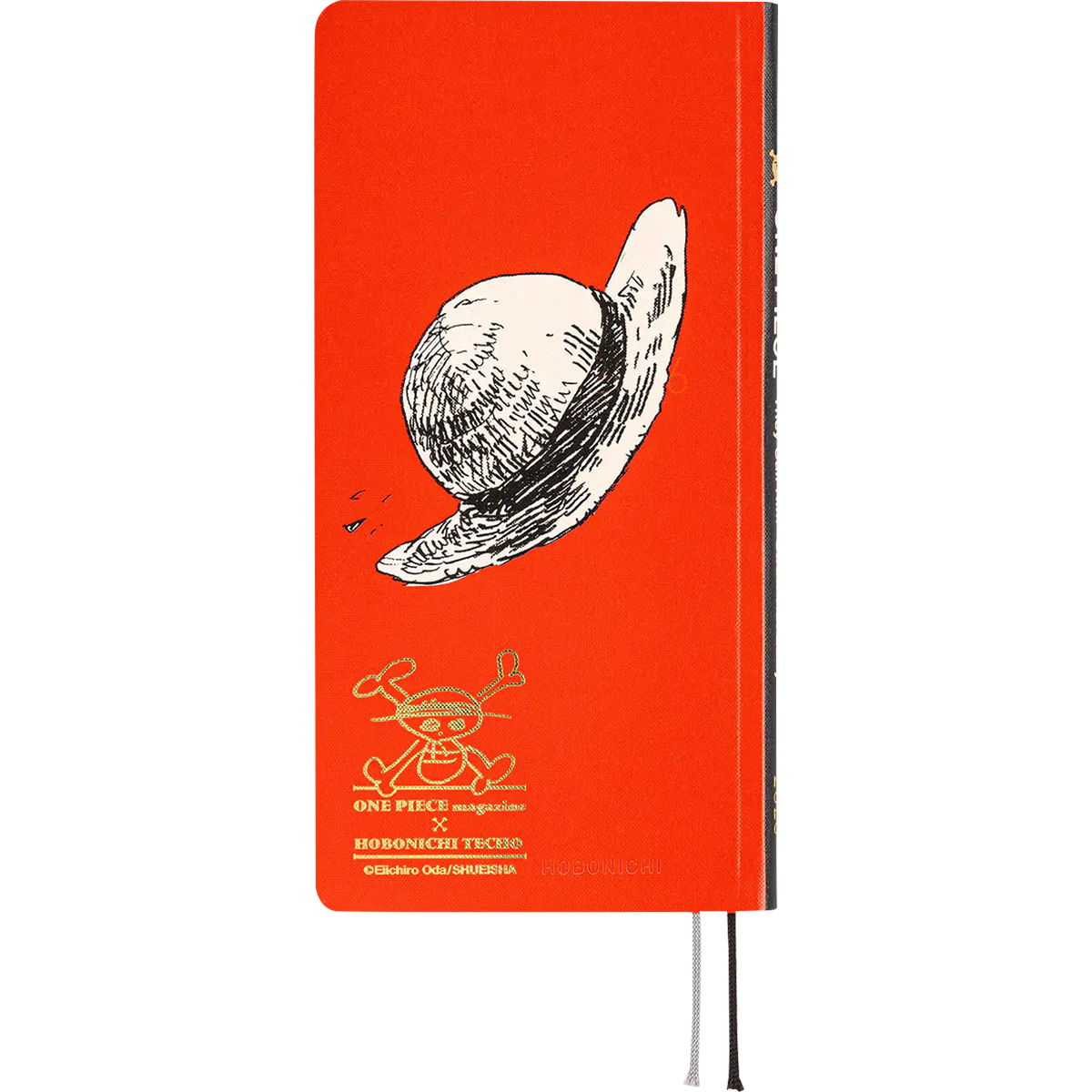 Hobonichi Light Hard Cover Japanese Book - ONE PIECE Magazine: Straw Hat Luffy - Red - Tall & Slim (Weeks - January Start)-Pen Boutique Ltd