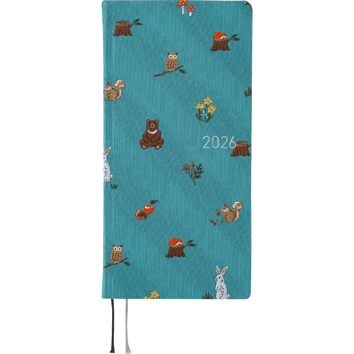 Hobonichi Light Hard Cover Mega English Book - Bow & Tie: In the Forest - Tall & Slim (Weeks - January Start) - Pen Boutique Ltd