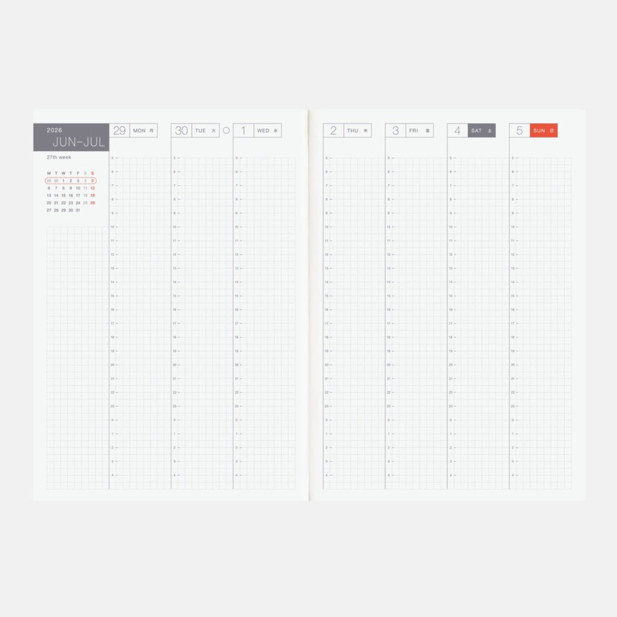 Hobonichi Techo 2026 English Cousin Book - A5 (January Start)-Pen Boutique Ltd