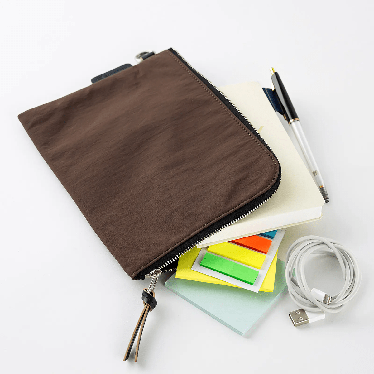 Hobonichi Tragen Flat Pouch - Brown - A6 - Pen Boutique Ltd