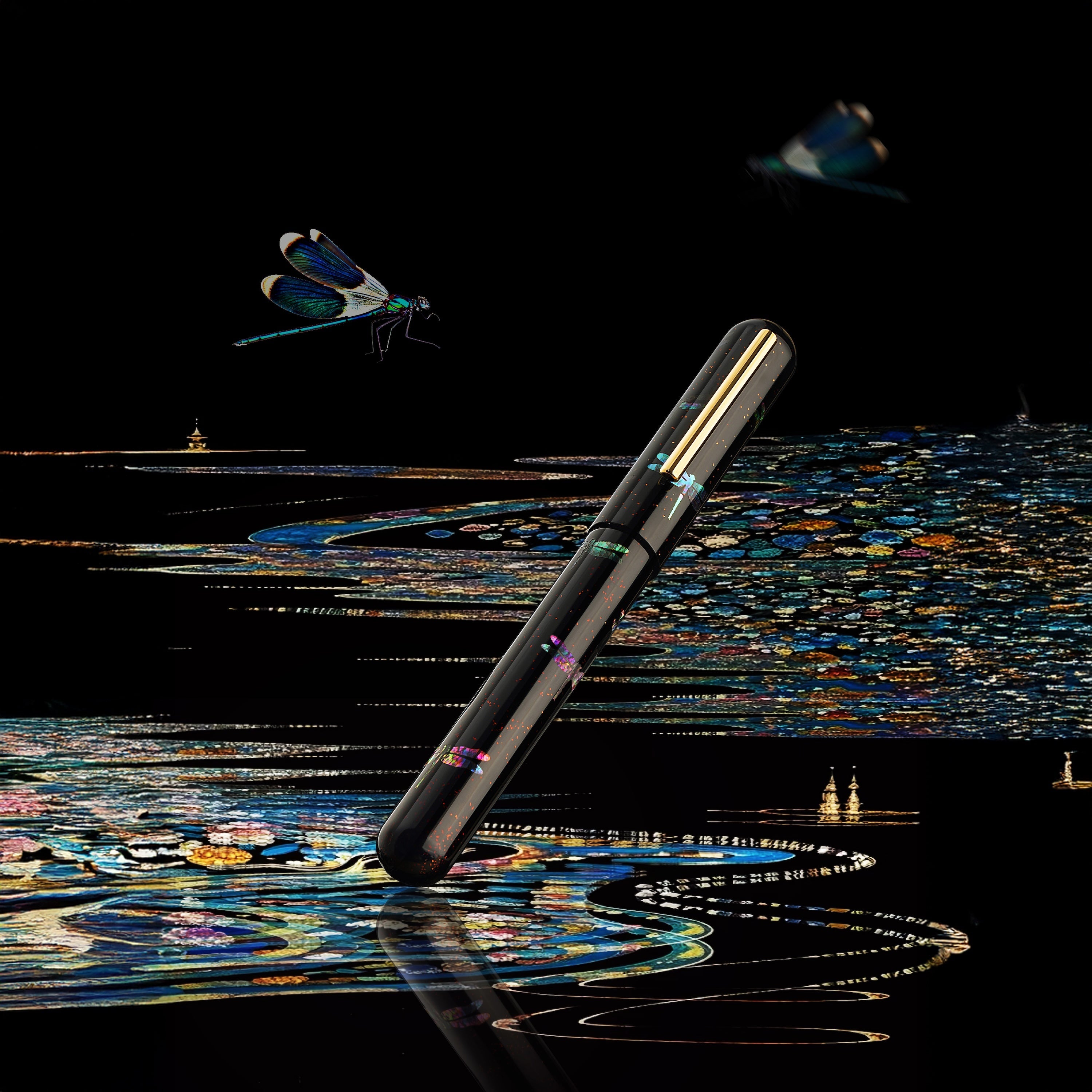 Nahvalur Ikkaku Fountain Pen - Dragonfly – 14K Gold Nib-Pen Boutique Ltd