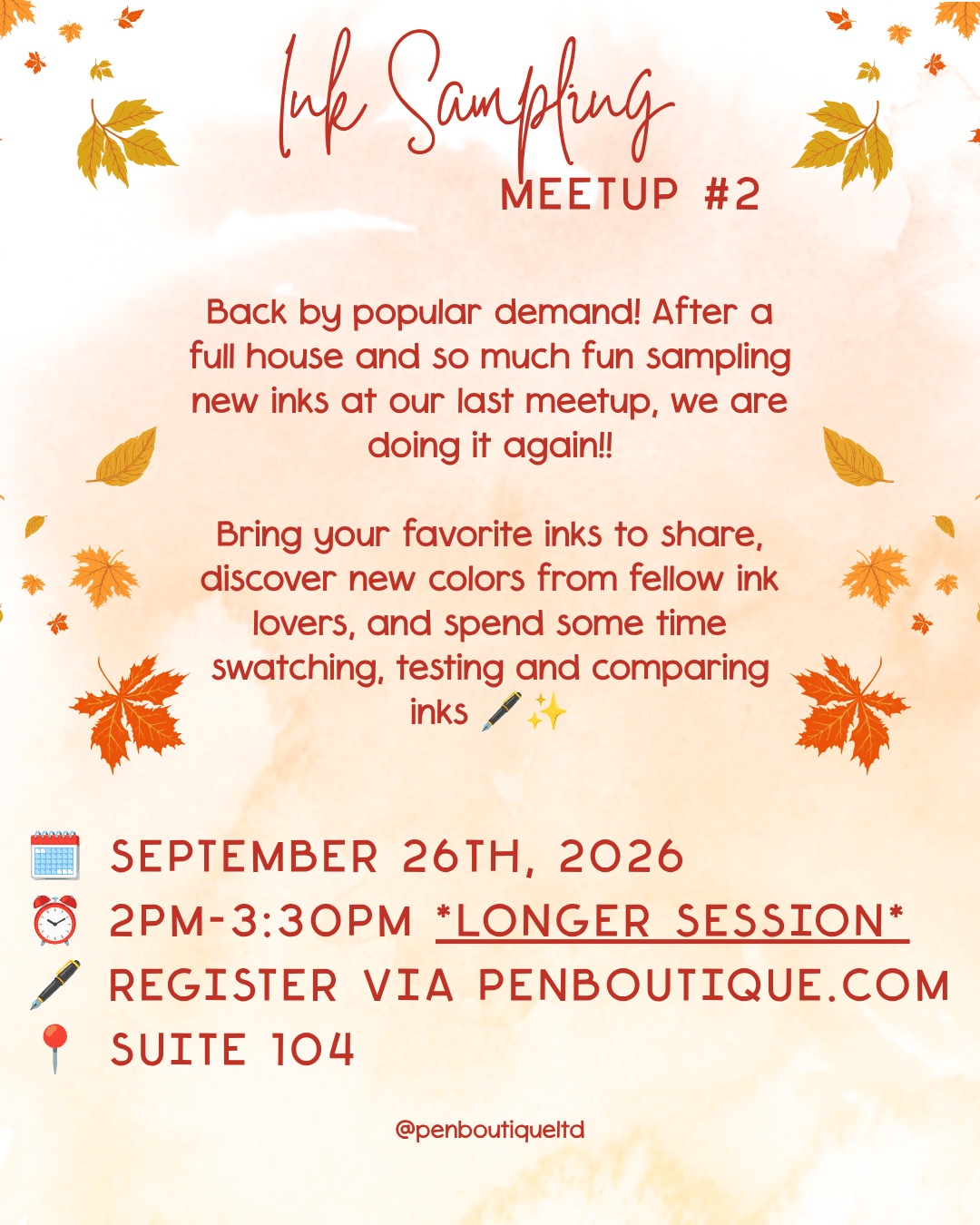 Ink Sampling Meetup 2 - Pen Boutique Ltd