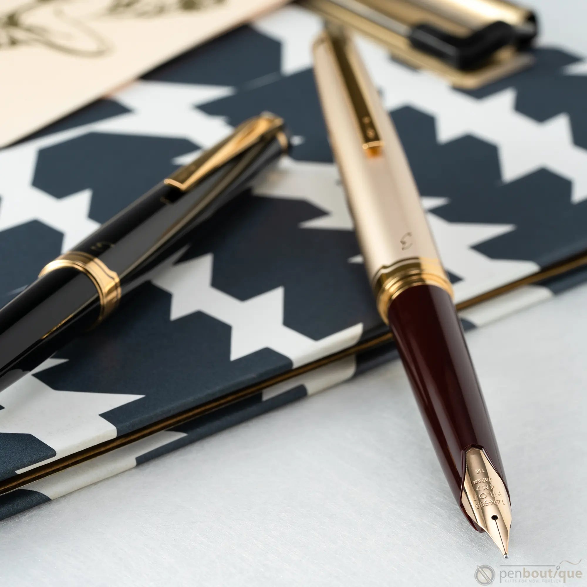 Pilot E95s Fountain Pen - Burgundy/Ivory-Pen Boutique Ltd