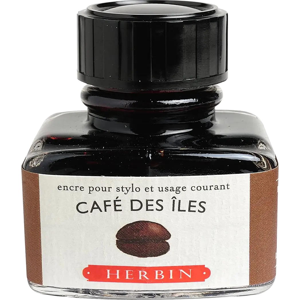 J. Herbin 30ml Fountain Pen Bottled Ink - Cafe Des Iles-Pen Boutique Ltd