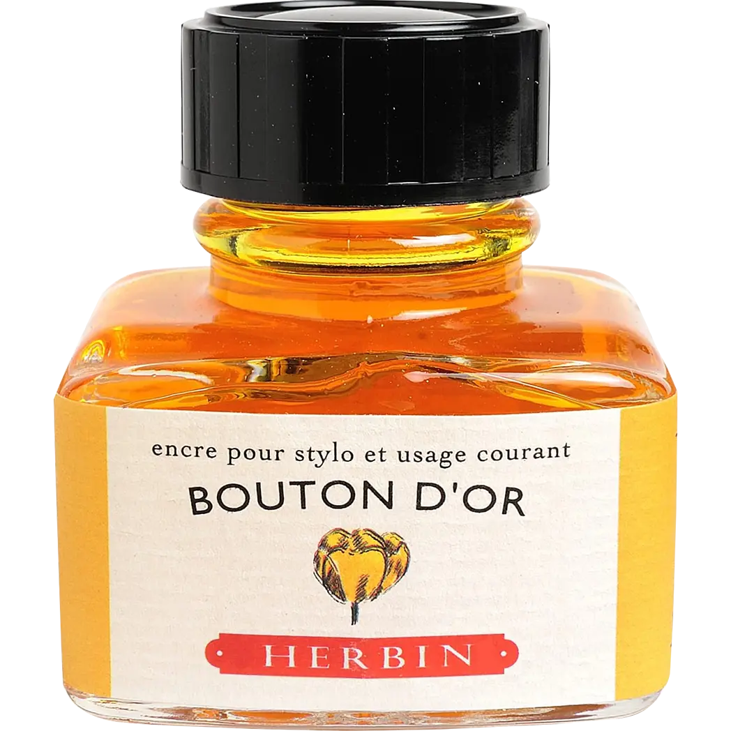 J. Herbin 30ml Fountain Pen Bouton D'Or Bottled Ink-Pen Boutique Ltd