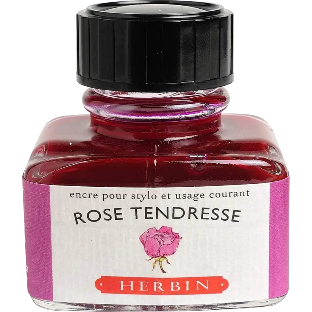 J. Herbin 30ml Fountain Pen Rose Tendresse Bottled Ink-Pen Boutique Ltd