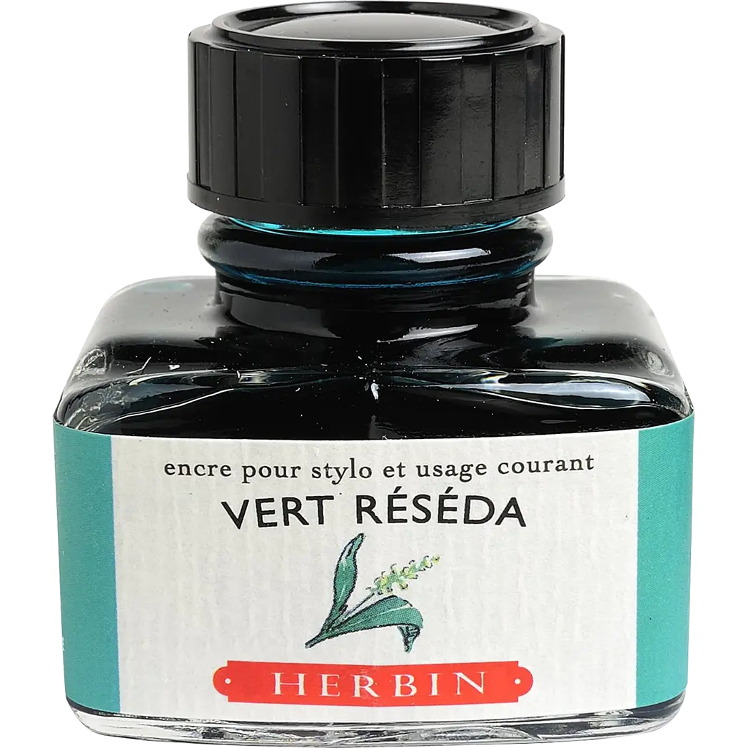 J. Herbin 30ml Fountain Pen Vert Reseda Bottled Ink-Pen Boutique Ltd