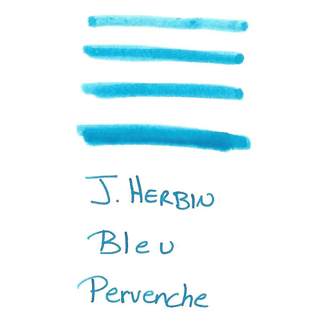 J. Herbin Fountain Pen Bleu Pervenche Bottled Ink-Pen Boutique Ltd