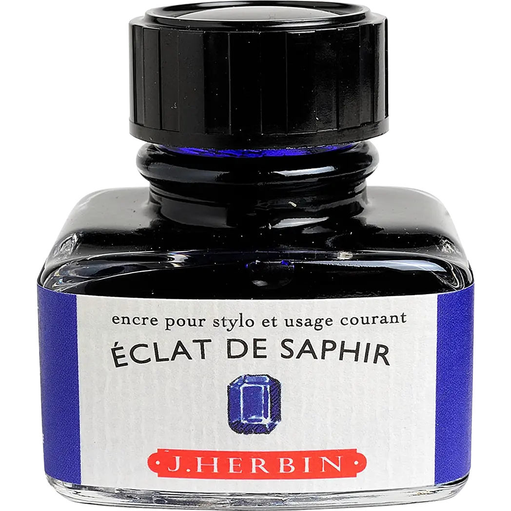 J. Herbin Fountain Pen Eclat De Saphir Bottled Ink-Pen Boutique Ltd