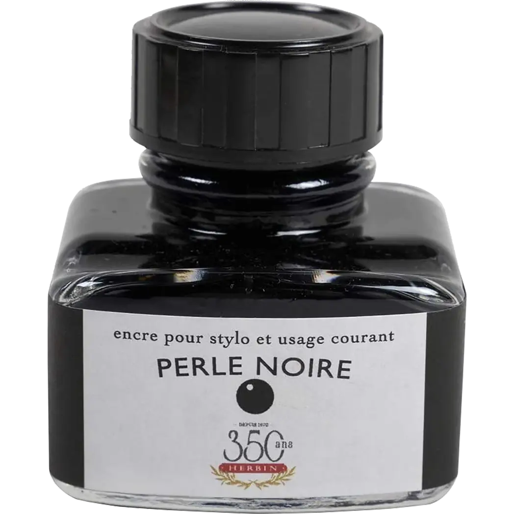 J. Herbin Fountain Pen Perle Noire Bottled Ink-Pen Boutique Ltd