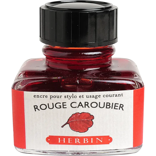 J. Herbin Fountain Pen Rouge Caroubier Bottled Ink-Pen Boutique Ltd