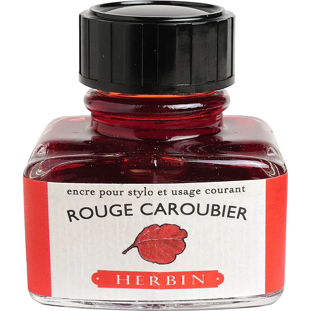 J. Herbin Fountain Pen Rouge Caroubier Bottled Ink-Pen Boutique Ltd