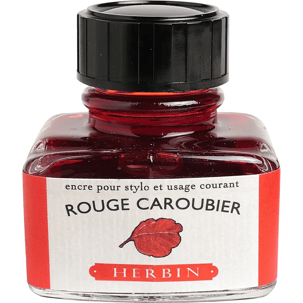 J. Herbin Fountain Pen Rouge Caroubier Bottled Ink - Pen Boutique Ltd